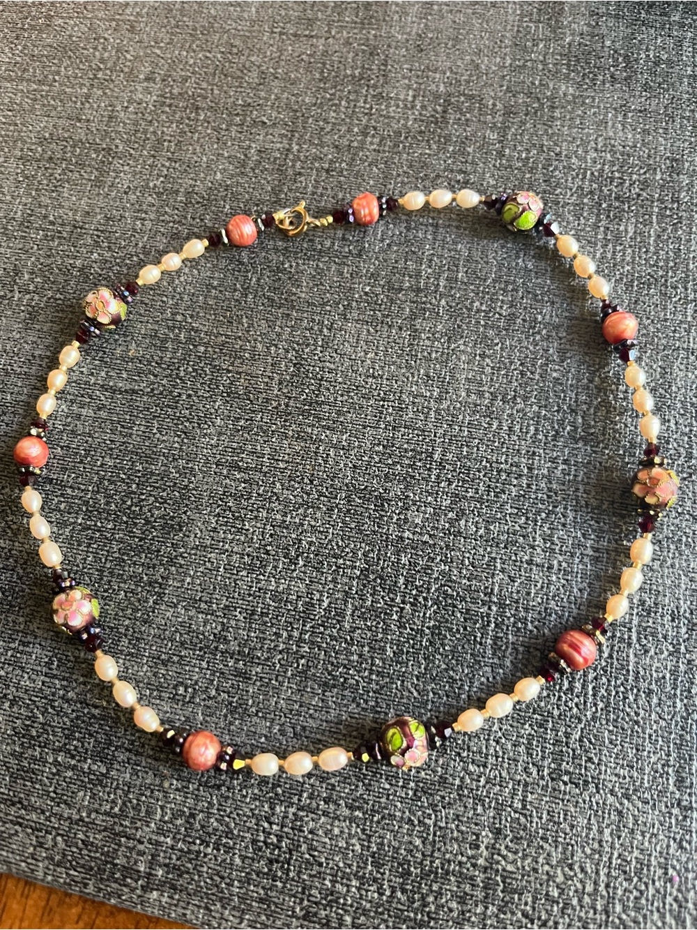 Vintage pearl and glass necklace